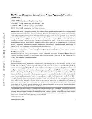 PDF Document Cover - EMGesture: Wireless Charger as Gesture Sensor for Ubiquitous Interaction