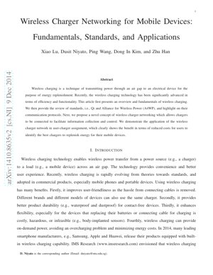 PDF Document Cover - Wireless Charger Networking: Fundamentals, Standards and Applications